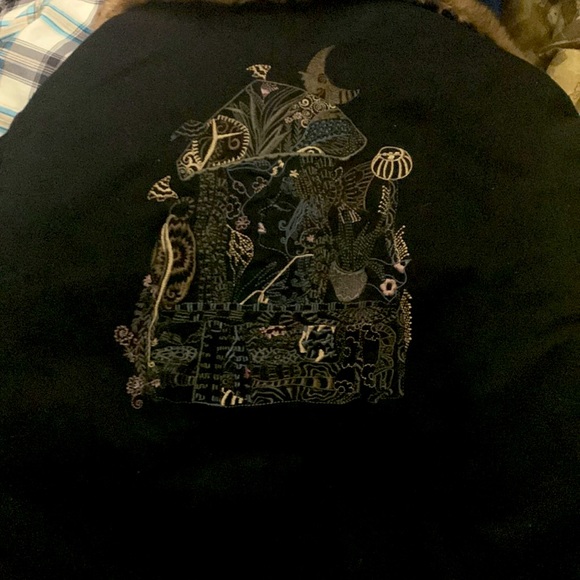 Black denim jacket. With fur collar. - Picture 7 of 7